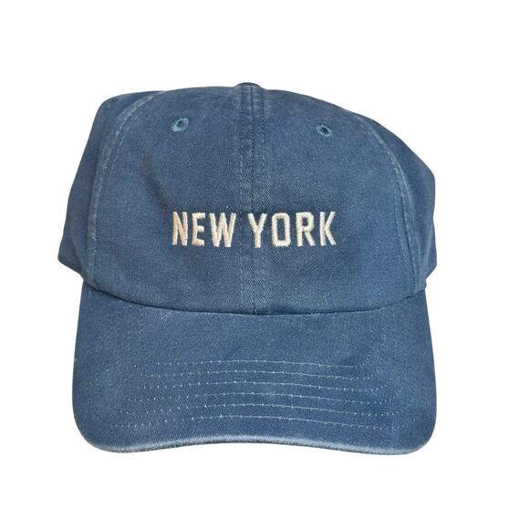 American Needle Anthropologie New York Blue Baseball Hat Vintage Inspired Denim - Picture 2 of 7